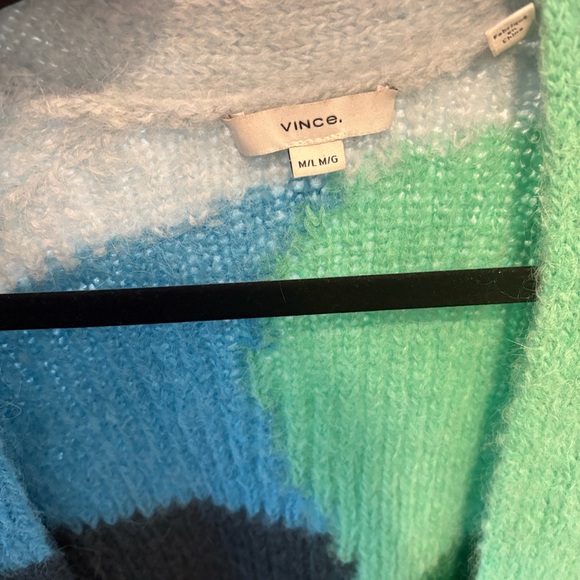 Vince mohair and alpaca intarsia Multicolor Women's Cardigan - Picture 2 of 4